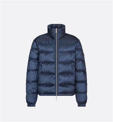 dior oblique coat blue